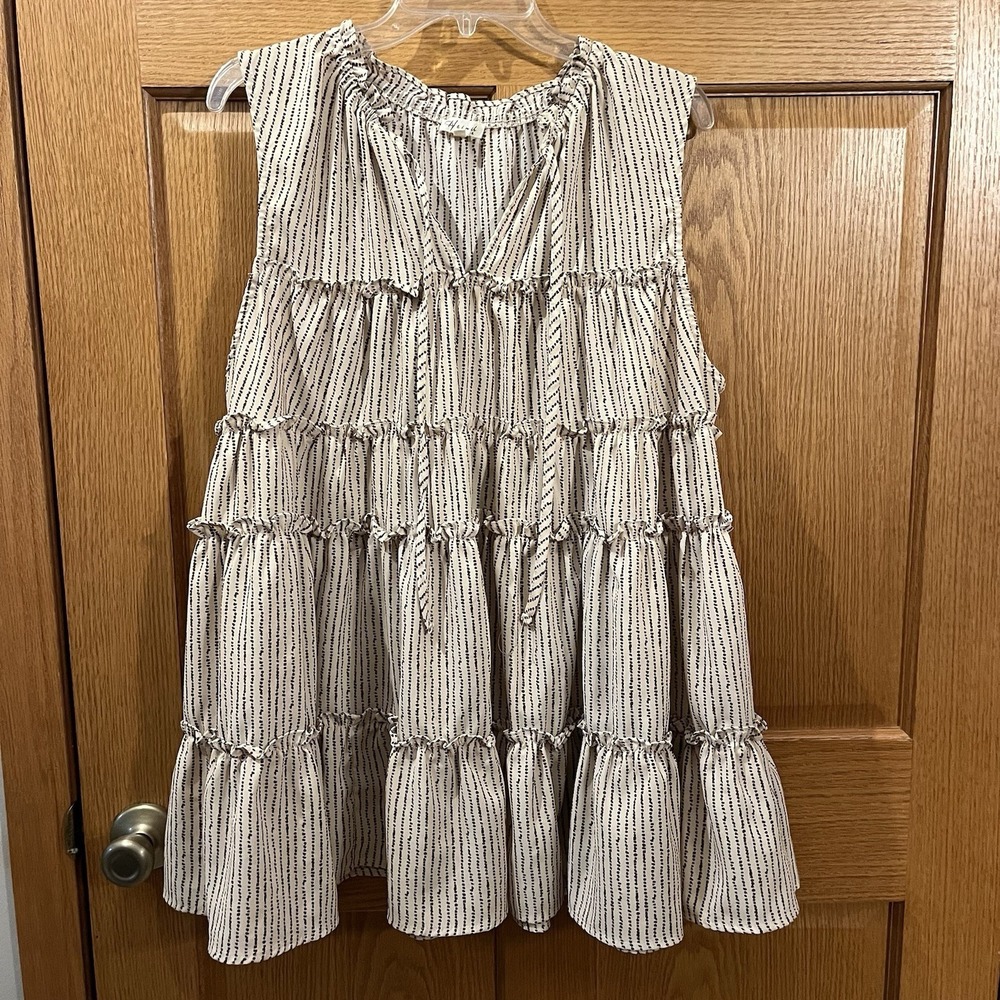 Heimish Cottagecore  Mini Dress Women's XL Boho Peasant Oversize Ruffled